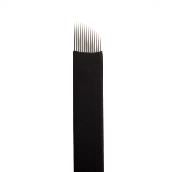 0.25mm, Slanted blade #12 prong | PMU Pro Shop | Permanent Makeup Supplies - Image 2
