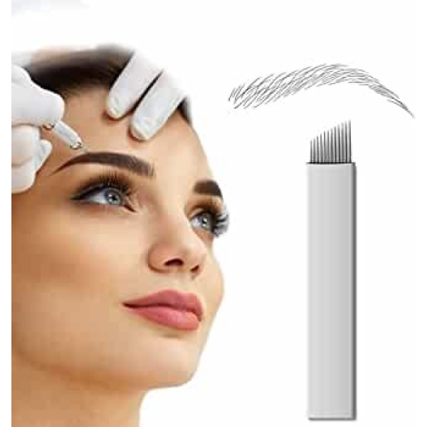 0.18mm, Nano Slanted blade #12 prong | PMU Pro Shop | Permanent Makeup Supplies