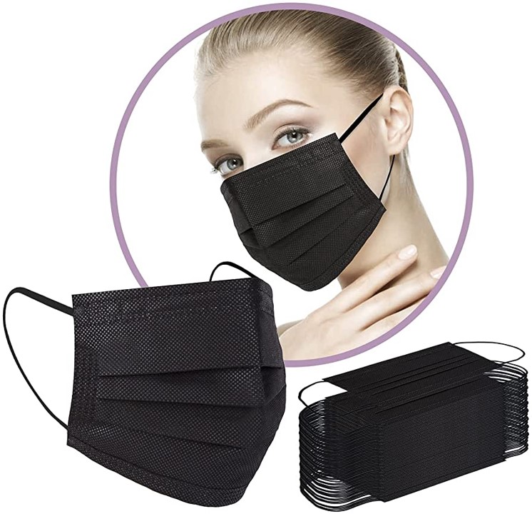 Disposable Mask - Black, 50pc | PMU Pro Shop | Permanent Makeup Supplies